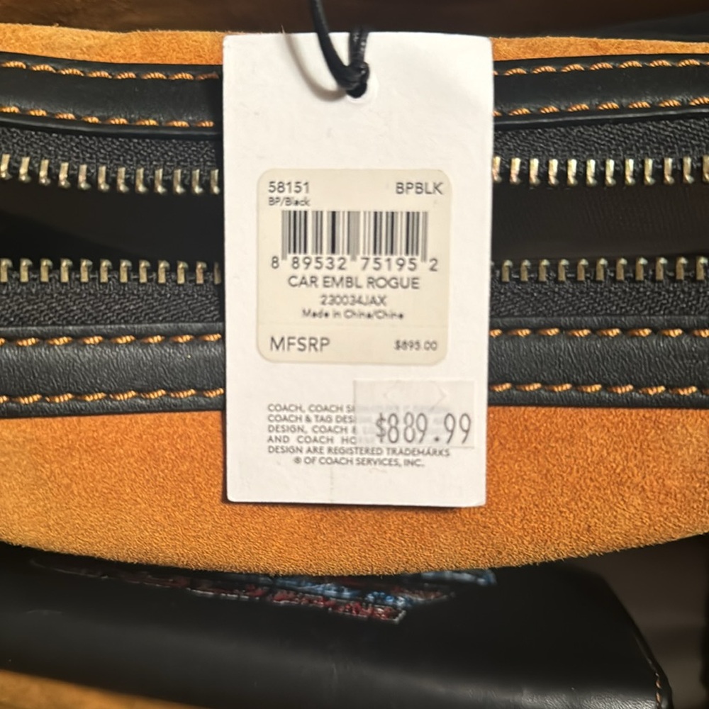 COACH ROGUE RACE CAR NWT (COACH 58151)
BLACK/BLACK COPPER Retail $898 - Picture 9 of 15